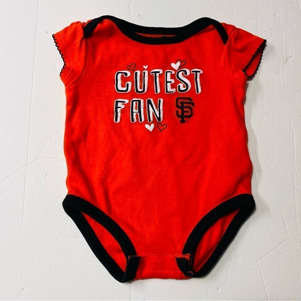 Genuine Merchandise Orange and Black San Francisco Giants Cutest Fan Bodysuit